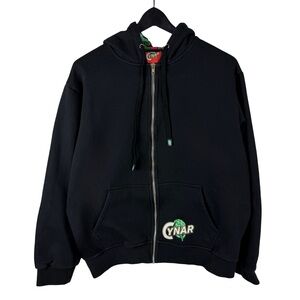 Mens Y2K Cynar Streetwear Liquor Rare Drink Promo Full Zip Hoodie Size L